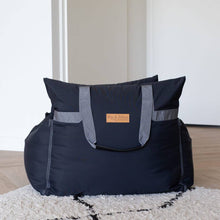 Load image into Gallery viewer, PIP AND PALMS - DOG CAR SEAT - DARK BLUE