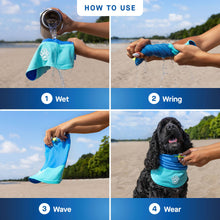 Load image into Gallery viewer, CANADA POOCH - MAX CHILL COOLING SNOOD - BLUE