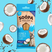 Load image into Gallery viewer, SOOPA - COCONUT & CHIA SEED DENTAL STICKS