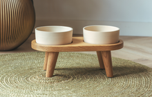 Load image into Gallery viewer, AVA BOWL - WOODEN TRAY FOR 2 BOWL SIZE MEDIUM - LEGS 12 CM