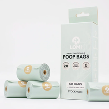 Load image into Gallery viewer, LOMI - POOP BAGS - 100% COMPOSTABLE