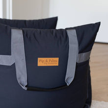 Load image into Gallery viewer, PIP AND PALMS - DOG CAR SEAT - DARK BLUE