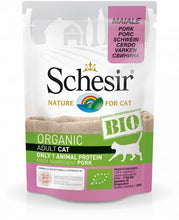 Load image into Gallery viewer, SCHESIR BIO ORGANIC WET ADULT CAT - PORK 85g