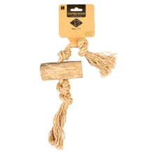 Load image into Gallery viewer, D&D - COFFEE WOOD CHEWING STICK & JUTE ROPE BROWN