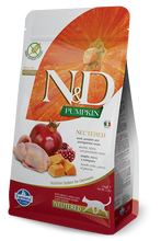 Load image into Gallery viewer, FARMINA PUMPKIN - QUAIL, PUMPKIN AND POMEGRANATE - NEUTERED