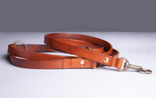 Load image into Gallery viewer, THE DENIM DOG - BARTACK LONG LEASH COGNAC