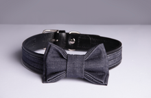 Load image into Gallery viewer, THE DENIM DOG - RIVET COLLAR BLACK