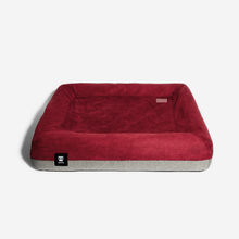 Load image into Gallery viewer, ZEE.DOG - BURGUNDY/GREY BED COVER