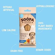 Load image into Gallery viewer, SOOPA - BANANA & PUMPKIN PUPPY DENTAL STICK