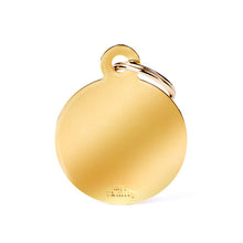 Load image into Gallery viewer, MY FAMILY - BASIC COLLECTION - ROUND IN GOLDEN PLATED BRASS