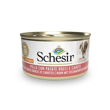 Load image into Gallery viewer, SCHESIR WET ADULT DOG - CHICKEN, SWEET POTATOES &amp; CARROTS - IN SAUCE
