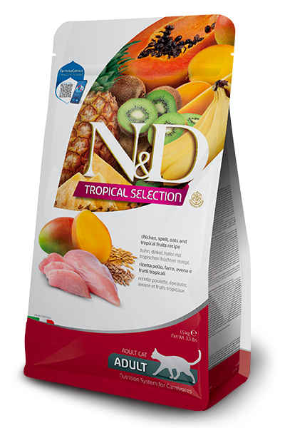 FARMINA TROPICAL SELECTION - ADULT CAT - CHICKEN, SPELT, OATS & TROPICAL FRUITS