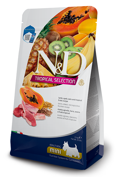 FARMINA TROPICAL SELECTION - ADULT DOG - LAMB, SPLET, OATS & TROPICAL FRUITS