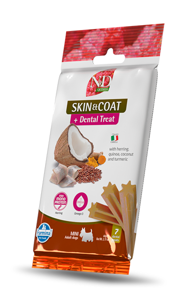 FARMINA - QUINOA - SKIN & COAT - DENTAL STICKS - HERRING - MINI