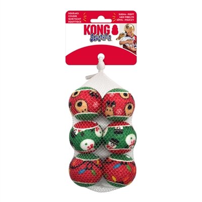 KONG - HOLIDAY SQUEAKER AIR BALLS