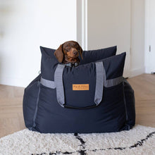Load image into Gallery viewer, PIP AND PALMS - DOG CAR SEAT - DARK BLUE

