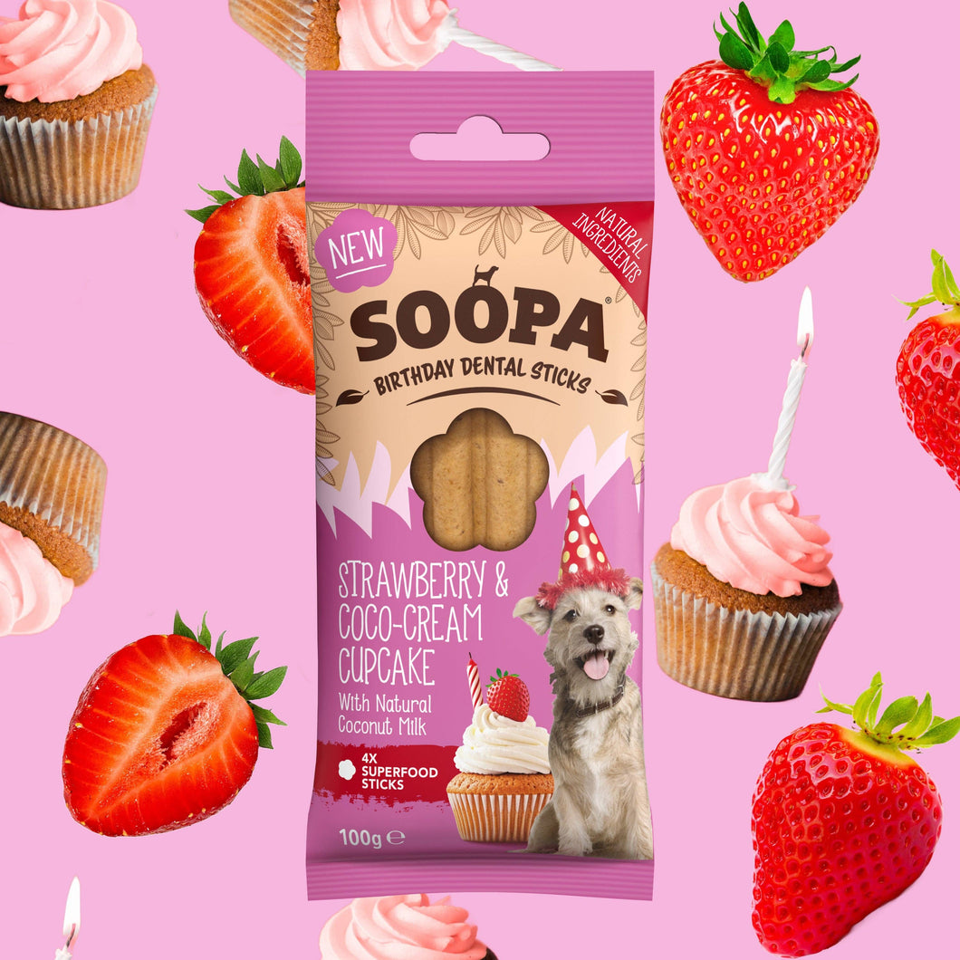 SOOPA - STRAWBERRY & COCO-CREAM CUPCAKE STICKS