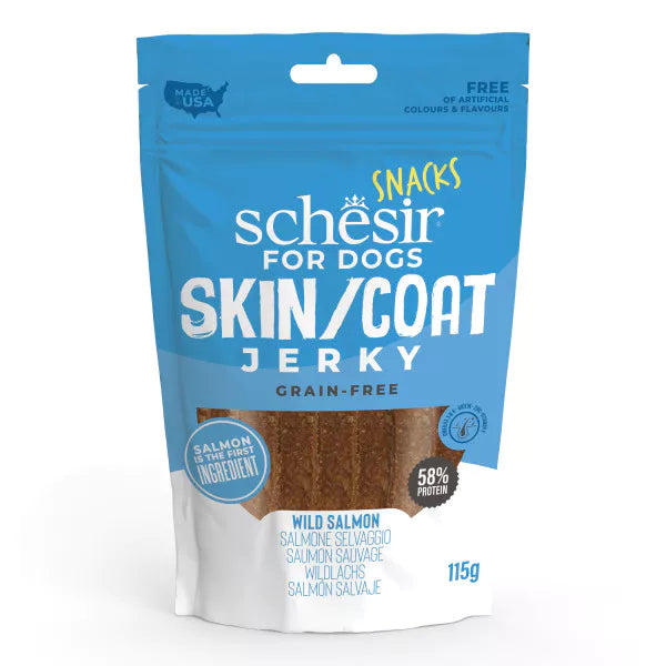 SCHESIR SNACKS - SKIN & COAT JERKY - WILD SALMON