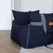 Load image into Gallery viewer, PIP AND PALMS - DOG CAR SEAT - DARK BLUE
