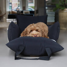 Load image into Gallery viewer, PIP AND PALMS - DOG CAR SEAT - BLACK
