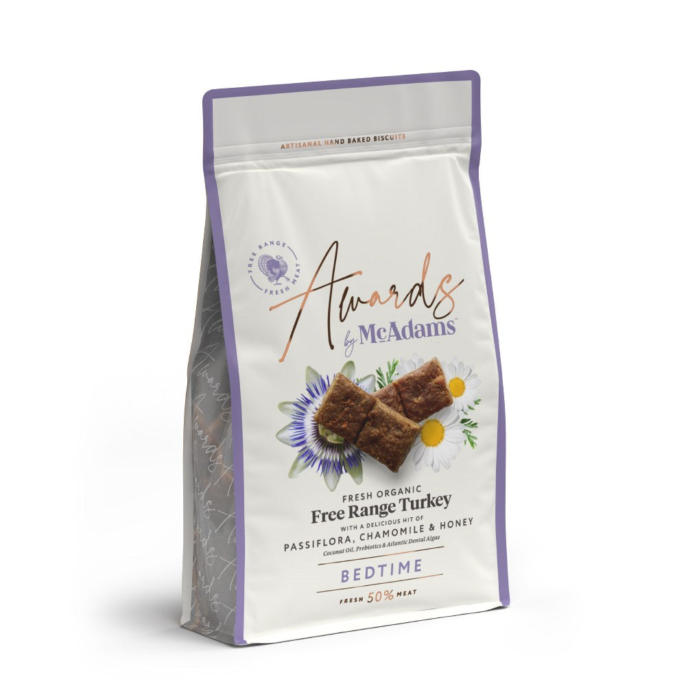 MC ADAMS AWARDS - BEDTIME BISCUITS - TURKEY WITH PASSIFLORA, CHAMOMILLE & HONEY