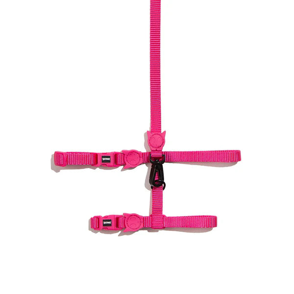 ZEE.CAT - PINK LED HARNESS WITH LEASH