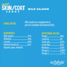 Load image into Gallery viewer, SCHESIR SNACKS - SKIN &amp; COAT JERKY - WILD SALMON
