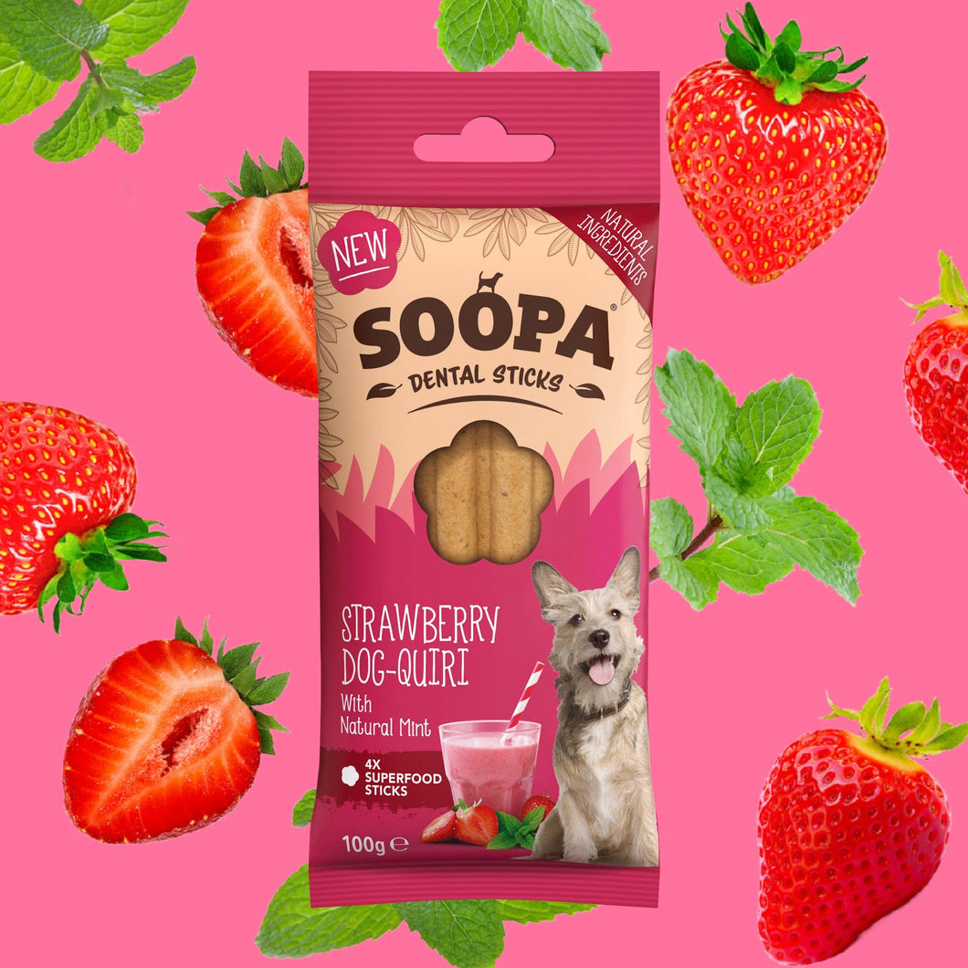 SOOPA - STRAWBERRY DOG-QUERI STICKS