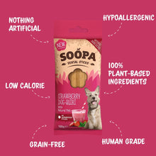 Load image into Gallery viewer, SOOPA - STRAWBERRY DOG-QUERI STICKS
