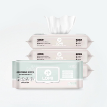 Load image into Gallery viewer, LOMI - BAMBOO GROOMING WIPES -  PREMIUM SIZE
