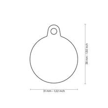 Load image into Gallery viewer, MY FAMILY - HUSHTAG PLUS - ALUMINUM CIRCLE WITH RED RUBBER

