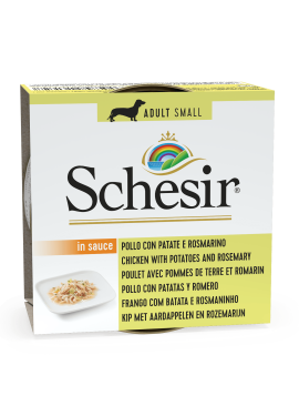 SCHESIR WET ADULT DOG - CHICKEN WITH POTATOES AND ROSEMARY - IN SAUSE