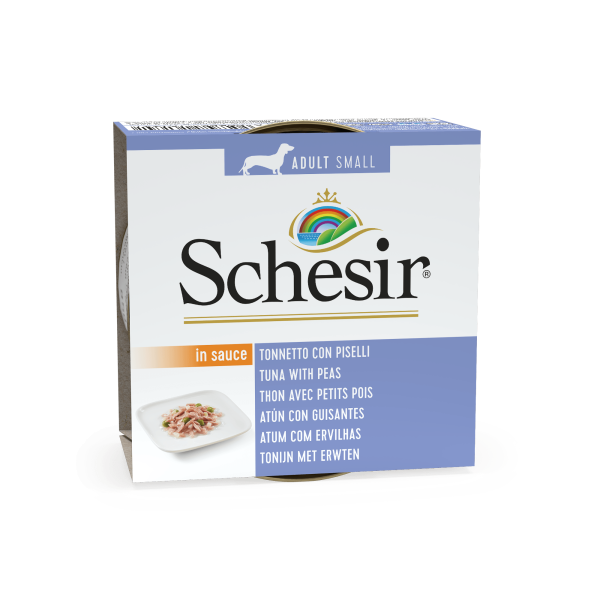SCHESIR WET ADULT DOG - TUNA & PEAS - IN SAUSE