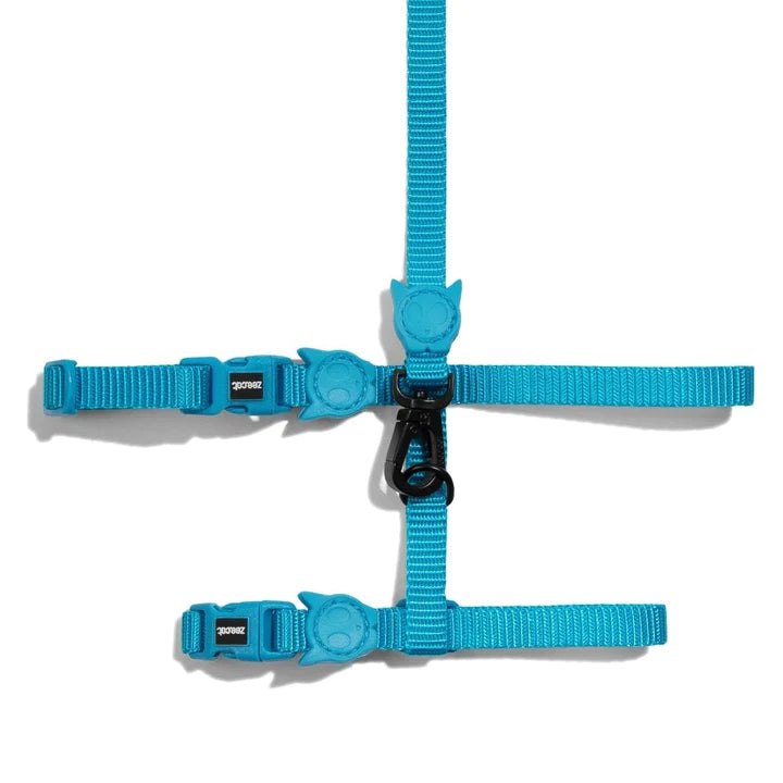 ZEE.CAT - ULTIMATE BLUE HARNESS WITH LEASH