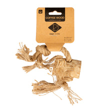 Load image into Gallery viewer, D&amp;D - COFFEE WOOD CHEWING STICK &amp; JUTE ROPE BROWN
