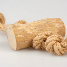 Load image into Gallery viewer, D&amp;D - COFFEE WOOD CHEWING STICK &amp; JUTE ROPE BROWN
