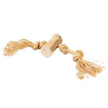 Load image into Gallery viewer, D&amp;D - COFFEE WOOD CHEWING STICK &amp; JUTE ROPE BROWN
