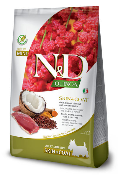 FARMINA QUINOA - ADULT DOG - SKIN & COAT - DUCK & COCONUT MINI