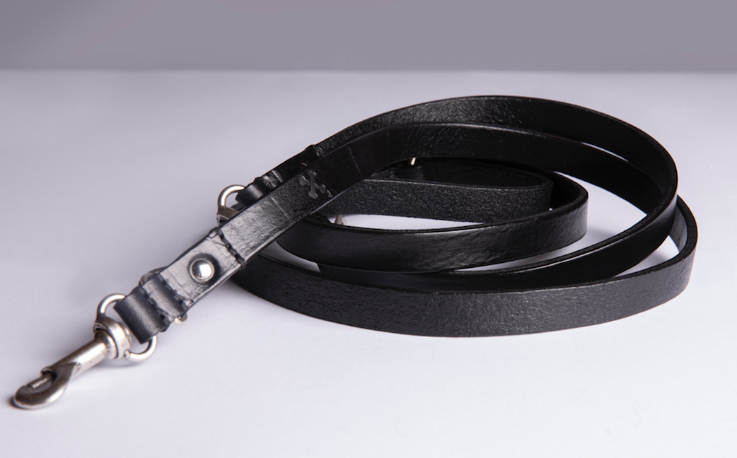 THE DENIM DOG - BARTACK LONG LEASH BLACK