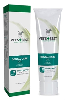 VET'S BEST - DENTAL GEL TOOTHPASTE WITH BRUSH