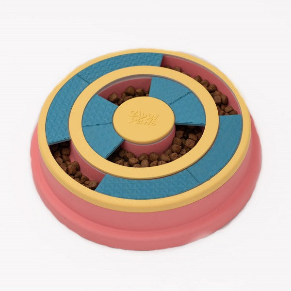 ZIPPYPAW - SMARTY PAWS PUZZLER FEEDER BOWL - WAGGING WHEEL