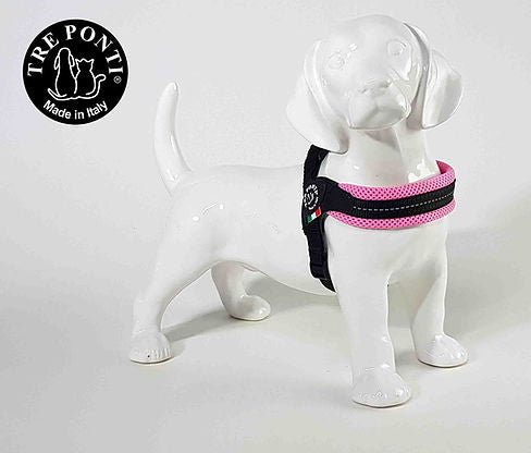 TRE PONTI SOFT MESH ADJUSTABLE HARNESS - LIGHT PINK