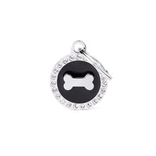 Load image into Gallery viewer, MY FAMILY - GLAM &quot;BONE BLACK CIRCLE STRASS&quot;

