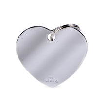 Load image into Gallery viewer, MY FAMILY - BASIC COLLECTION - BIG HEART IN CHROME PLATED BRASS
